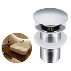 Válvula Click Aço Inox Cuba Pia Banheiro Lavabo Ralo Cromada 1.1/4 Polegada