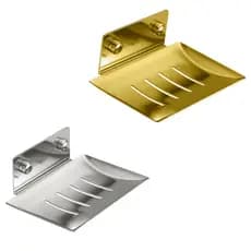 Saboneteira Banheiro Lavabo Porta Sabonete Aço Inox Dourado ou Cromado