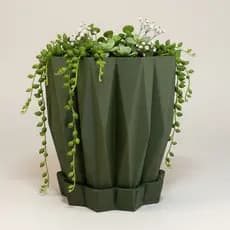 Vaso decorativo com Bandeja (escolher 1 ou 2 und.) para decoração cachepô moderno planta natural