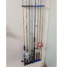 Suporte Vara Para Pesca Expositor De Parede 4 Varas Organizador expositor rack