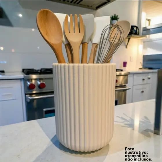 Organizador suporte porta utensílios de cozinha de talheres garfos espátulas multiuso bancada