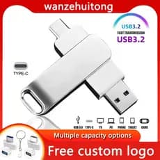Unidade Flash dois em um TYPE-C 32gb/128gb/256gb/512gb USB3.2 Transmissão de alta velocidade