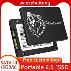 Unidade de estado sólido SSD de 2.5 polegadas SATA3 compatível de alta velocidade, 60 GB-256 GB