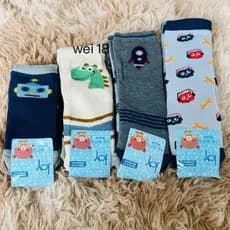 Kit 3-12 pares de meias grossas esportivas casuais para meninos E menina de 2 a 10 anos, algodão