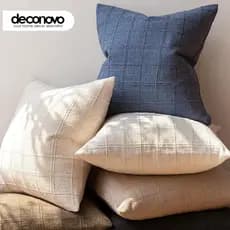 Capas De Almofada Xadrez De Linho 45x45cm Vintage Neutras 30x50cm Moderno Boho Grande Sofá Fronha 50x50 60x60 Para Cadei