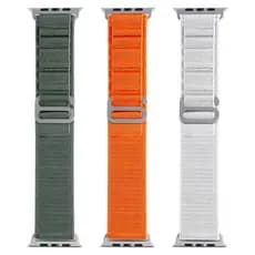 Pulseira De Tecido Ajustável Para Relógios Apple 45mm 44mm 49mm 41mm 38mm 42mm40mm Série 7 8 6 se 5 4 3 smartwatch