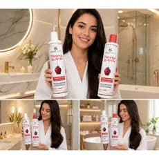 Kit Conjunto de Shampoo e Condicionador 300 ml Fragrância Morango do Amor da Orobeauty