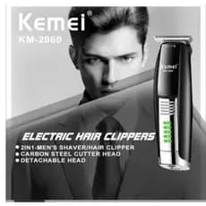 Maquina Kemei KM - 2060 Aparador Elétrico de Cabelo 2 em 1 Com Carregador Usb