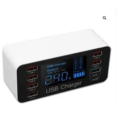 Carregador Usb Rápido Com Porta Qc3.0 40w Estação De Carrega