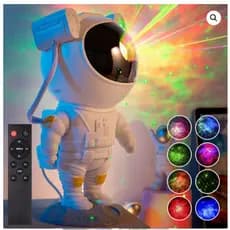 Projetor Astronauta Lua Galaxia Infantil Abajur Led Menino