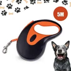 Guia Retrátil 5 Metros Com Botão De Controle Para Regulagem Pet Cachorro Gato Passeio Home Pet