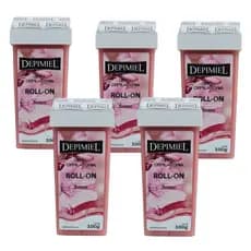 Kit 5 Unid Cera Depimiel Depilação Depilatoria Roll-On Suave 100g