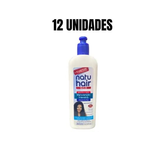Kit C/12 Creme de Pentear Natu Hair Manutenção Intensiva 300ml