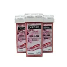 KIT 3 Cera Roll-On Depilatória Depimiel Suave