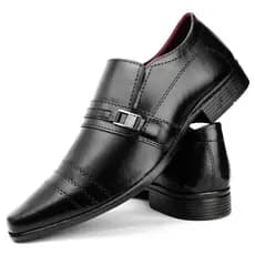 Sapato masculino social preto moderno estilo italiano
