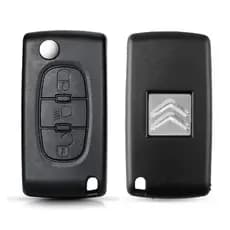 Capa Carcaça Chave Canivete Citroen C4 Hatch Vtr Aircross Peugeot 206 207 307 308 407 408 3 Botões Farol Com Sem Suporte