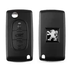 Capa Carcaça Chave Canivete Citroen C3 C4 PALLAS VTR AICROSS / PEUGEOT 406 407 408 3 Botões Com e Sem Suporte De Bateria