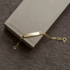 Pulseira Infantil Bebe Recem Nascido Banhada Ouro 18K