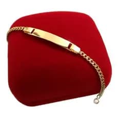 Pulseira Masculina Bebe Recem Nascido Banhada Envio Imediato