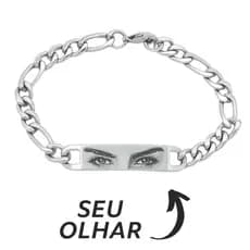 Pulseira Bracelete Aço Inoxidavel Olho Olhar Face Família