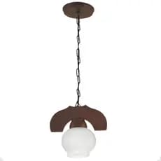 Lustre Pendente Madeira Rustico Canga 301E Luminária Rústica Luminárias Müller
