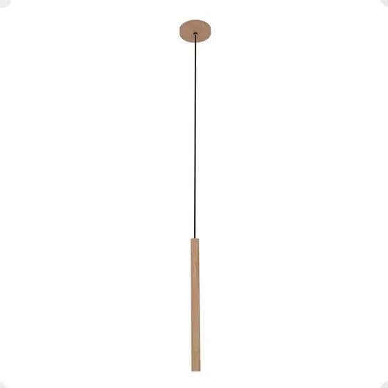 Lustre Luminária Pendente 40cm Super Slim Cilindro G9 Redondo