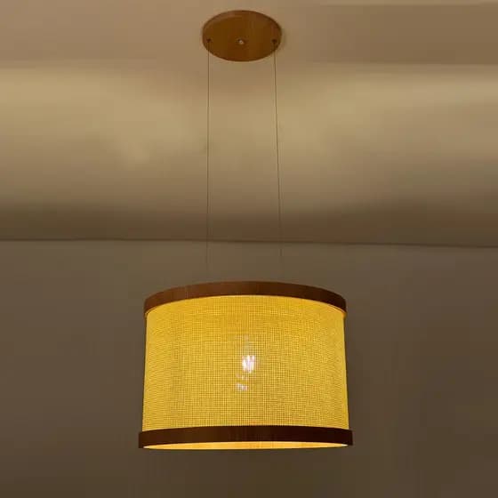 Lustre Pendente Palha Natural 45cm ou 60cm Diâmetro