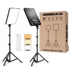Ring linght Iluminador Led Retangular 16 19 24 Polegadas Profissional Foto Celular Tripé de 2.1m