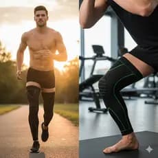 Joelheira Esportiva Compressão Alta Performance Suporte Ortopédico Antiderrapante  Fitnes