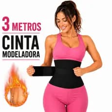 Cinta Modeladora 3 Metros Alta Compressão Faixa Reduz Medidas Afina Cintura Academia Unissex