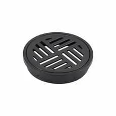 Ralo De Banheiro Com Porta Grelhas 10x10 Redondo Abs Preto