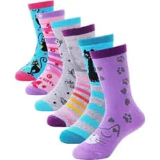 Kit Meias Estampadas Infantil Cano Médio Menina 0 até 12 anos Coloridas Crianças Alta Qualidade Premium