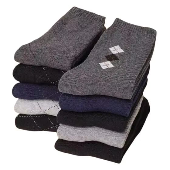 Kit 12 Pares de Meia Social Masculina Conforto  Social Sport Fino Conforto Preta Cinza Azul Escuro Marrom
