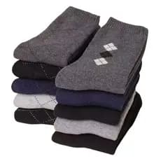 Kit 12 Pares de Meia Social Masculina Conforto  Social Sport Fino Conforto Preta Cinza Azul Escuro Marrom