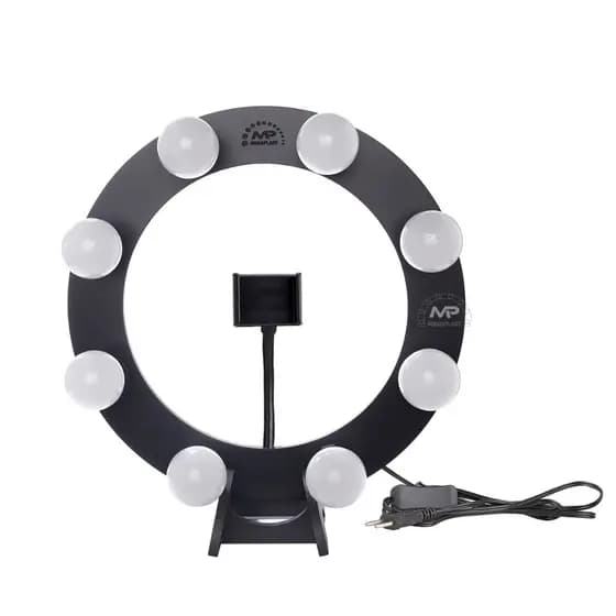 Iluminador Ring Light De Mesa 40 cm Diâmetro C/ 08 Soquetes