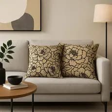 Kit 2 Capas de Almofada 45x45  Bordada Para Sala Sofá e Cama Decorativa  Estilosa e Moderna.