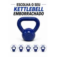 Kettlebell Emborrachado Ferro Fundido Academia 4kg a 12kg