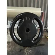 Anilha Emborrachada 15kg Ferro Fundido Furo 30mm Academia JMB Fitness