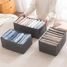 Organizador de Guarda-Roupa/Caixa de Armazenamento para Roupas Organizadas/Suporte para Roupa Íntima/Calças/Jeans