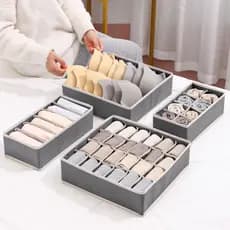 Organizador de Guarda-Roupa/Organizador de Roupas Íntimas Dobrável para Gavetas, Organizador de Meias, Sutiãs, Calcinhas