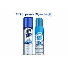 Kit Limpa Tênis + Tênis Fresh. Higieniza Calçados e Chinelos limpeza Profunda Elimina 99,99% Germes, Bactérias e odores