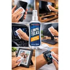 Limpa Telas Petroplus - Ideal  Para Celulares, Monitores, TV e Multimídia Remover Marcas de Dedo