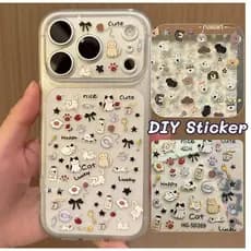 Ins Bonito Vaca Gato Alívio 3D Adesivos Gatinho DIY Caso De Telefone Tablet Adequados Para 17PROMAX 17PRO