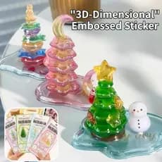 Adesivos fofos em relevo 3D com desenhos animados para crianças, decoração de diários e álbuns de recortes