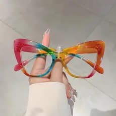 Óculos De Olho De Gato De Grandes Dimensões Feminino Elegante Vintage Luz Azul Bloqueando Em Forma De Borboleta Doce Cor
