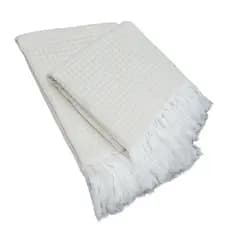 Kit 2 Xale Manta Decorativa Protetora 1,70x1,40 Sala Quarto Jacquard Caribe