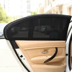 Kit 4 Protetores Janela Carro Bebê Corta Vento Sol Cortina Para Traseira Veicular