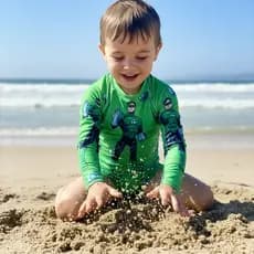 Conjunto Sunga Infantil + Camisa Proteção Solar UV50 Menino Moda Praia Banho