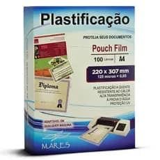 Polaseal A4 Plástico para Plastificação Pouch-Film 0,05 220x307 - 100 Fls