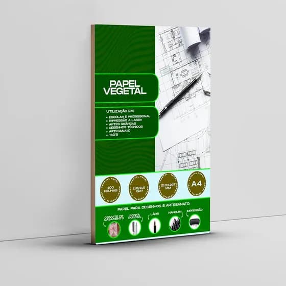 Papel Vegetal A4 110/115 gramas com 100un